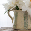 Green Stripe Terracotta Pot with Handles