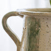 Green Stripe Terracotta Pot with Handles