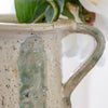 Green Stripe Terracotta Pot with Handles