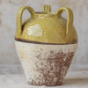 Rustic Glazed Jar Vase with Handles - Dijon