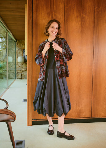 Pagoda Pewter Velvet Jacket - One Hundred Stars