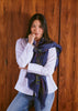 Parsley Seed Navy Wool Scarf - One Hundred Stars