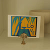 Brass Palm Tree Card or Placename Holder