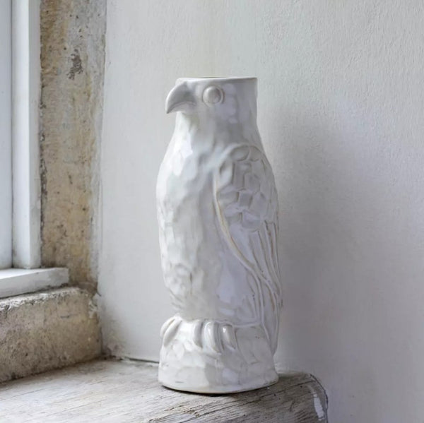 Cream Parrot Vase