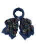 Parsley Seed Navy Wool Scarf - One Hundred Stars
