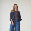 Parsley Seed Navy Wool Kimono - One Hundred Stars