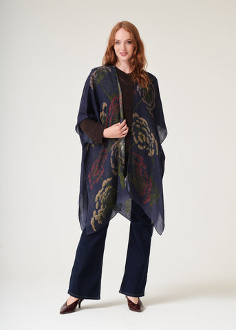 Parsley Seed Navy Wool Throwover - One Hundred Stars