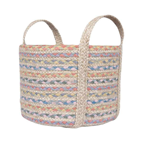Pastel Fairisle Basket - Large - Braided Rug Company