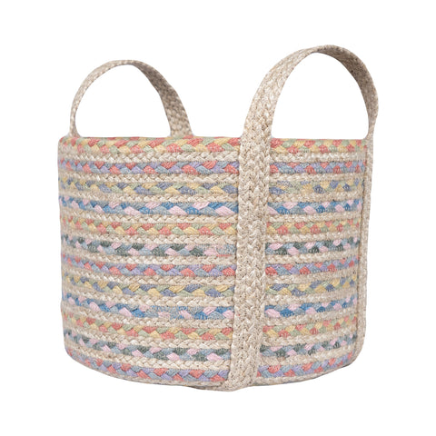 Pastel Fairisle Basket - Large - Braided Rug Company