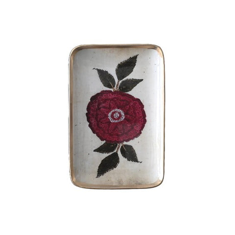 Enamelled Peony Tray - Mini - Boncoeurs