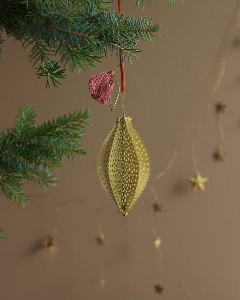 Perforated Leaf Foil Ornament