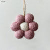 Felt Daisy Hanging Decoration - Cream, Yellow, Green or Pink