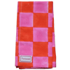 Pink and Orange Checkerboard Napkins - Set of Four