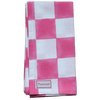 Pink and White Checkerboard Napkins - Set of Four