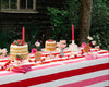 Pink and White Checkerboard Napkins - Set of Four