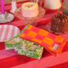 Pink and Yolk Checkerboard Napkins - Set of Four