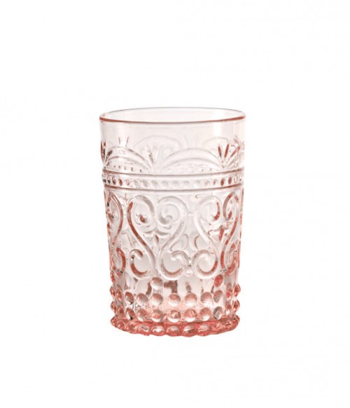 Handmade colourful water tumbler relief pattern