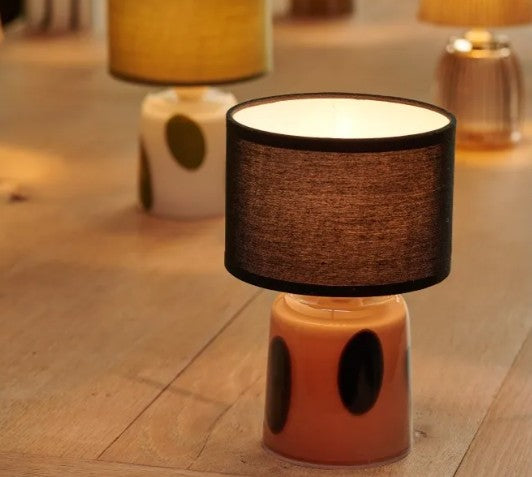 Pixie Black Polka Rechargeable Lamp