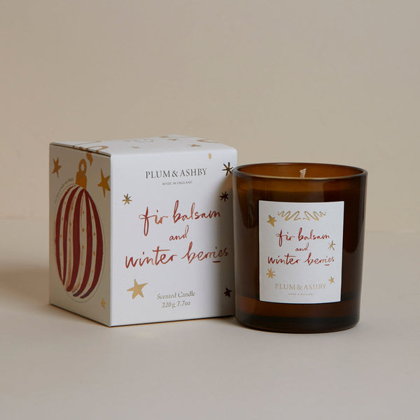 Plum & Ashby Scented Candle -Fir Balsam & Winter Berries