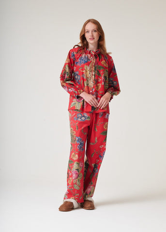 Primula Berry Poplin Pyjama Set - One Hundred Stars