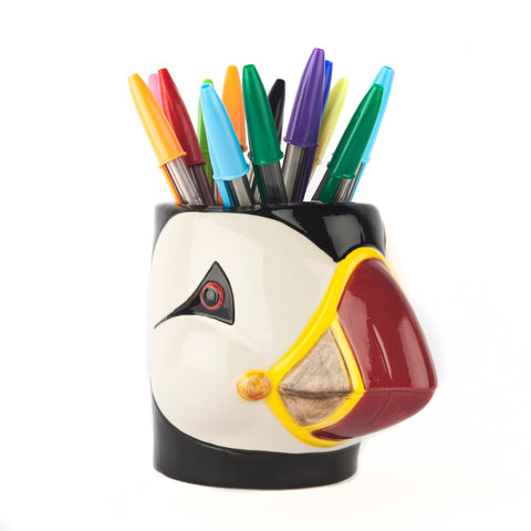 Puffin Pencil Pot by Quail Ceramics