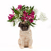 Pug Flower Vase - Fawn - Quail Ceramics