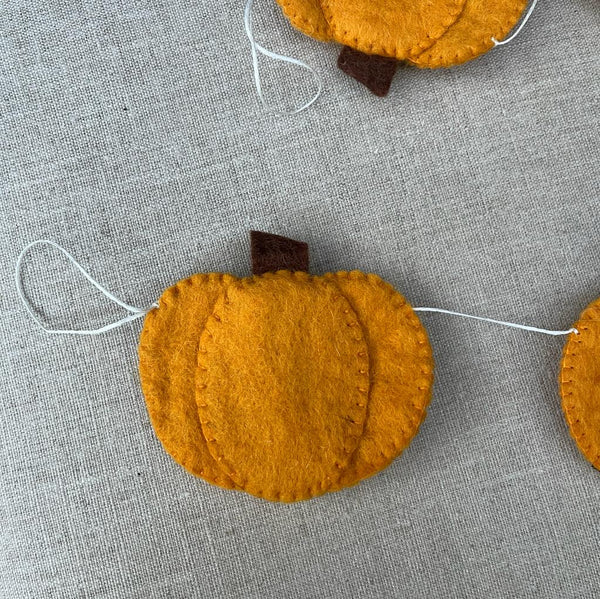 Handmade Felt Pumpkin Garland - Fairtrade