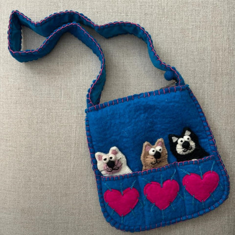 Handmade Puppet Bag - Dogs - Fairtrade
