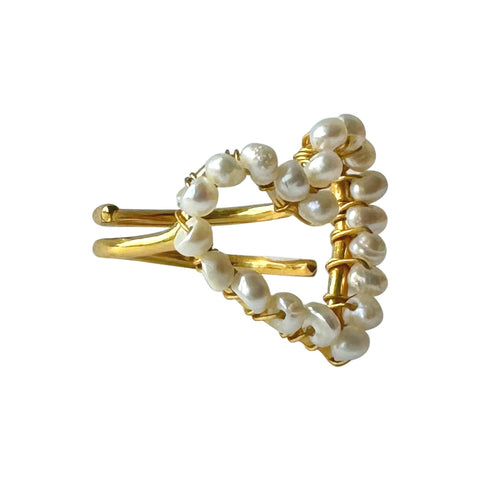Ring Heart - Pearls - Ibu Jewels
