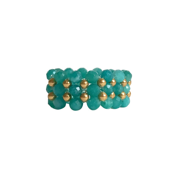 Ring Lace Stone - Amazonite - Ibu Jewels