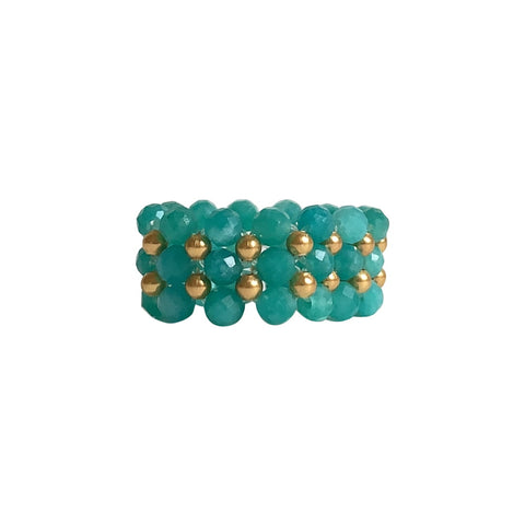 Ring Lace Stone - Amazonite - Ibu Jewels