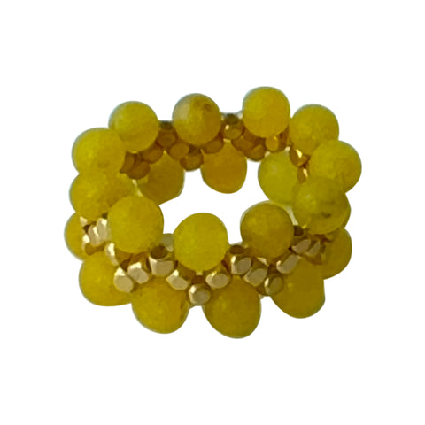 Ring Ziggy - Yellow Jade - Ibu Jewels