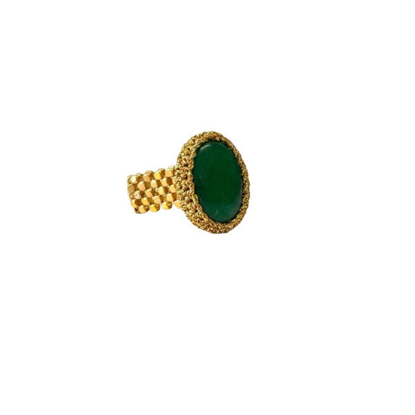 Ring Jules - Green Jade - Ibu Jewels