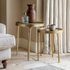 Round Cast Metal Side Table - Two Size Options