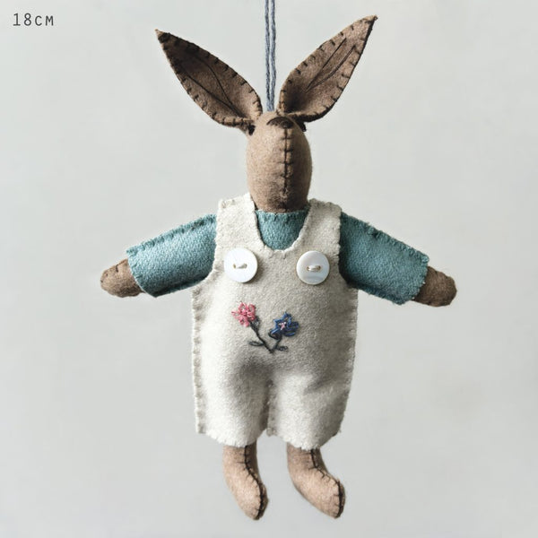 Hanging Felt Rabbit - Various Options - 18cm