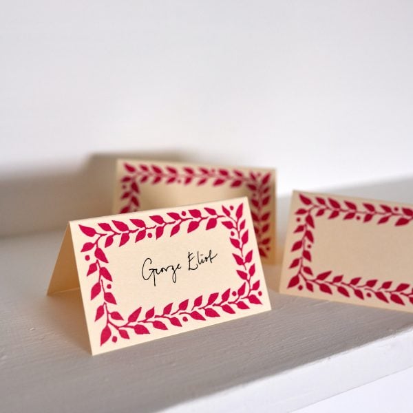 Cambridge Imprint Place Cards - Pack of Twelve - Various Colours