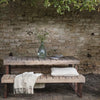 Reclaimed Wood and Iron Outdoor Table