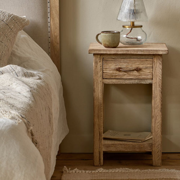 Rustic Reclaimed Wood Bedside Table