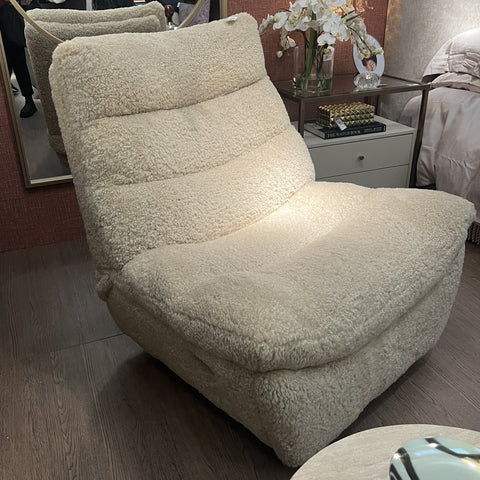 Statement Faux Sheepskin Reclining Armchair