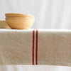 Rustic Stripe Grainsack Table Runner - Navy, Red, Grey or Natural