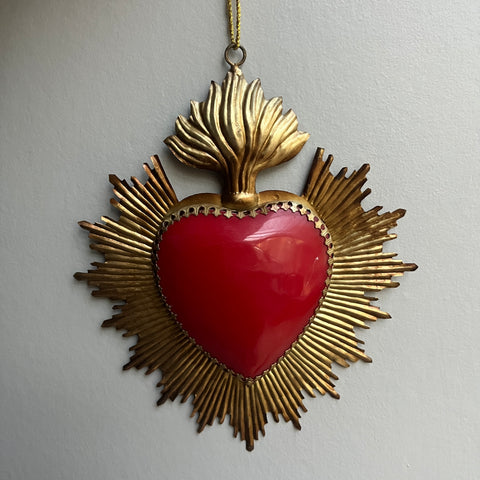 Red Milagro Heart Wall Hanging Decoration