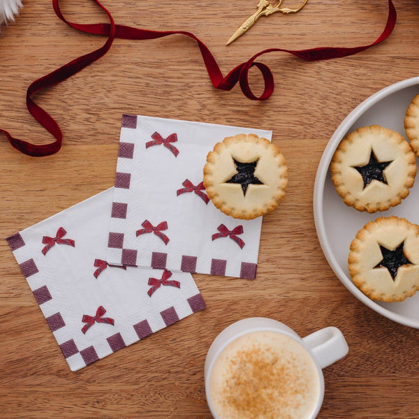Red Velvet Paper Napkins - Cocktail