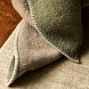 Reversible Wool Throw - Moss