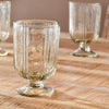 Ribbed Recycled Glass Small Wine Glass - Set of Four