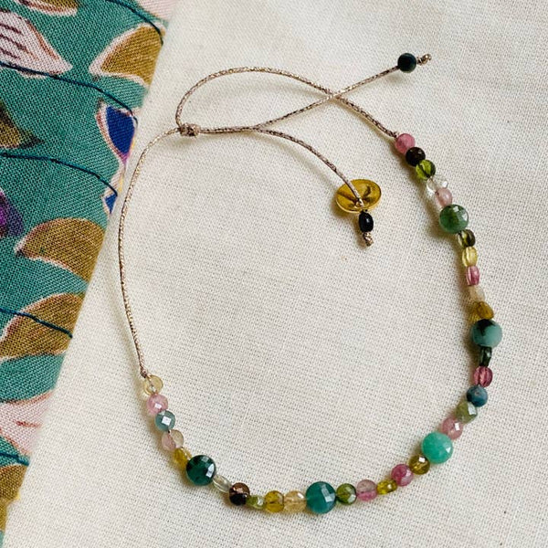 Ritz Emerald and Tourmaline Bracelet - Sophie Deschamps Bijoux