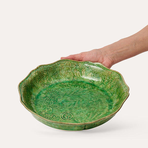 Round Pie Dish - Seaweed