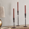 Handmade Hammered Rust Finish Iron Candlestick - Three Sizes