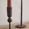 Handmade Hammered Rust Finish Iron Candlestick - Three Sizes