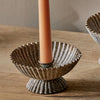 Rustic Iron Fluted Cup Candle Holder