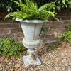 Decorative Antiqued Galvanised Urn - Two Size Options